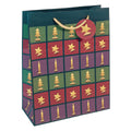 Weihnachts-Geschenktragetasche Cut-out style, 26x33x12cm, bunt/petrol SIGEL GT046 SIGEL GT046 33x26x12cm  Cut-out style