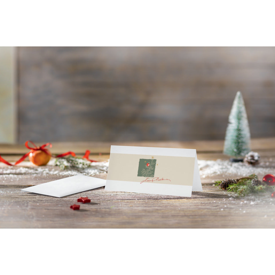 Weihnachtskarte Christmas with apples, DL, 250g/m², 10 Stück SIGEL DS072 SIGEL DS072 DIN lang 250g/m²