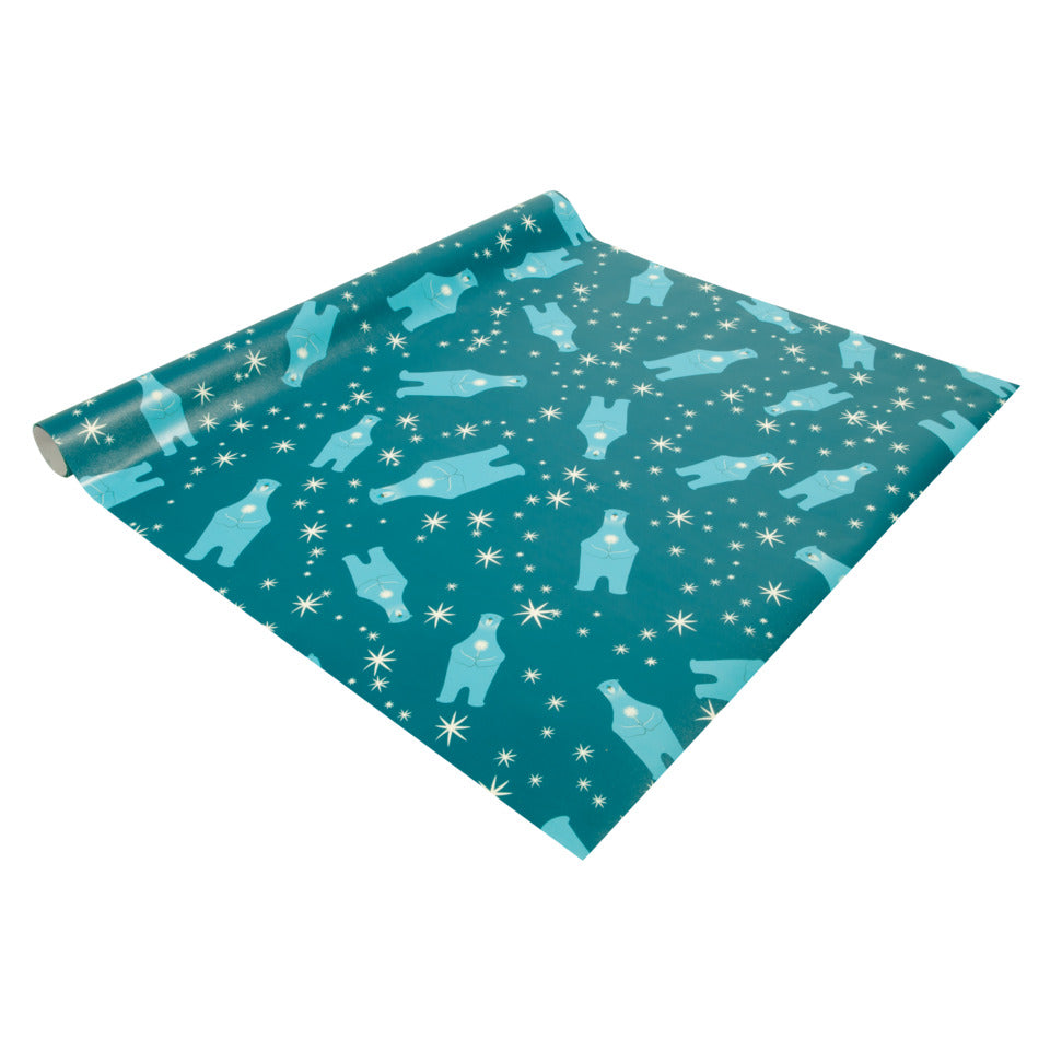Weihnachts-Geschenkpapier Polar bear with candle, 50cmx5m, 80g/m² SIGEL GP119 SIGEL GP119 80g/m²