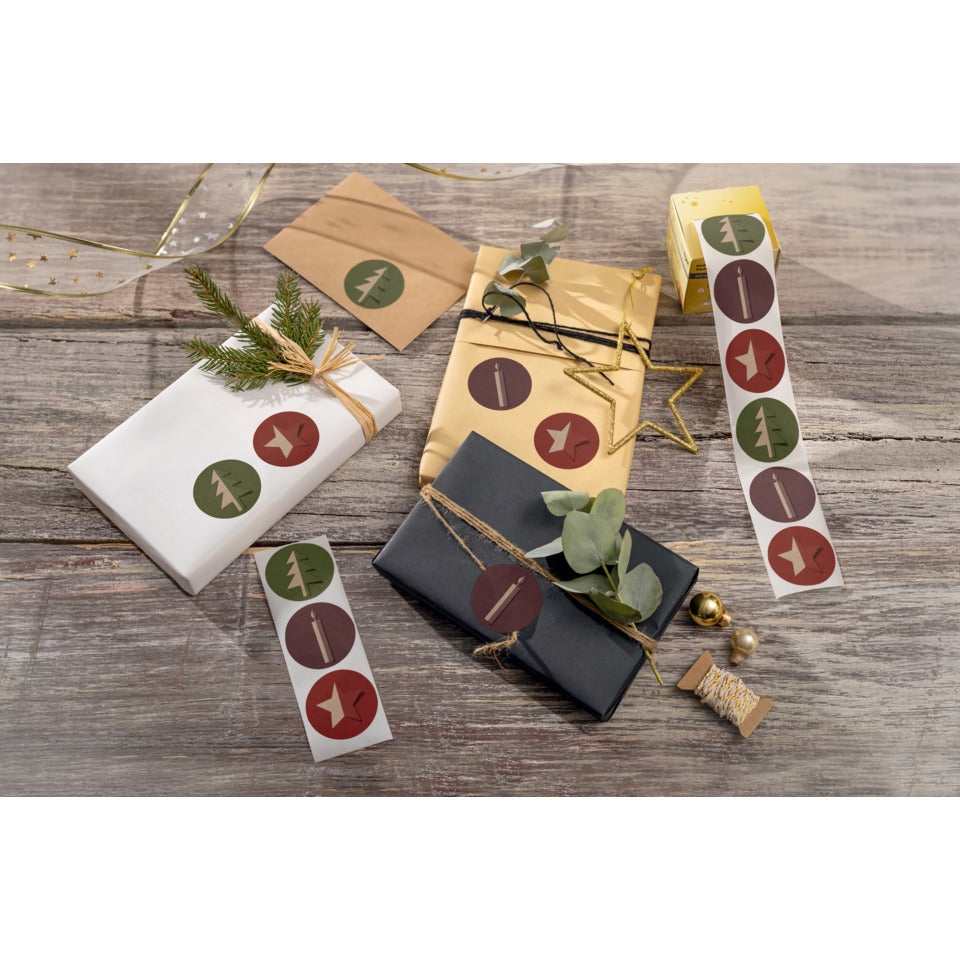 Weihnachts-Rollensticker Cut-out style, 47x47mm, 200 Stück SIGEL CS122 SIGEL CS122 Rund D47mm