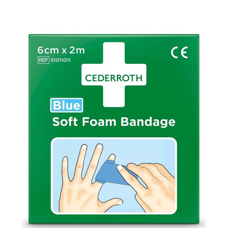 Pflaster Soft Foam selbsthaftend, 2m, blau CEDERROTH 51011011 CEDERROTH 51011011 selbsthaftend