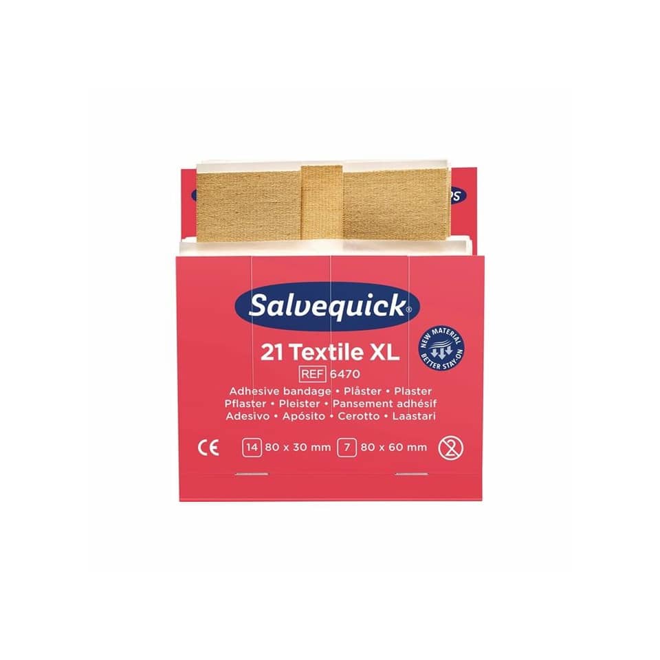 Nachfülleinsatz Textilplaster, 6x21 Stück, extra groß SALVEQUICK 6470 SALVEQUICK 6470 Nachfülleinsatz