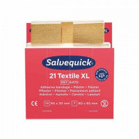Pflaster-Strips - 6x 21 Stück, extra groß, elastische Textilpflaster, Nachfül...