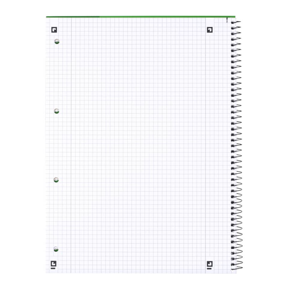 Collegeblock Linkshänder, A4+, 80 Blatt, Lin.38, kariert, grün OXFORD 100050405 OXFORD 100050405 Linksh.