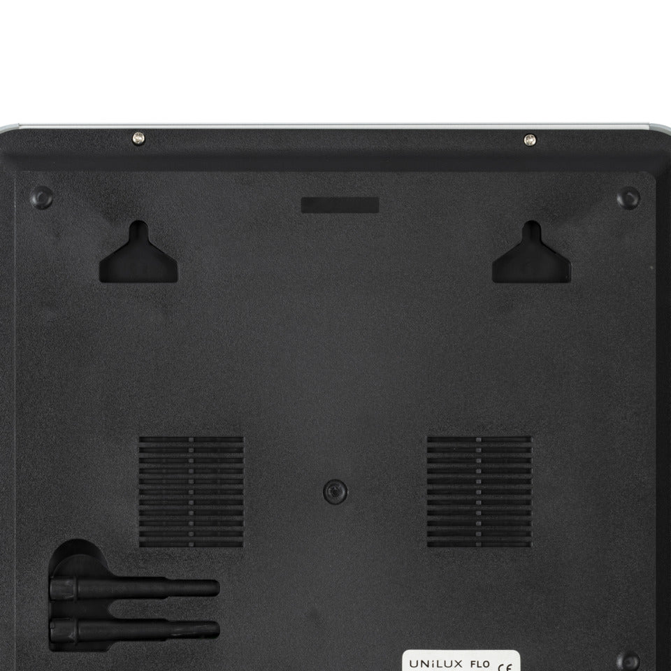 Wanduhr LED FLO schwarz mit Datums-, Wochentags- und Temperaturanzeige UNILUX 400124566 UNILUX 400124566 Flo Digital