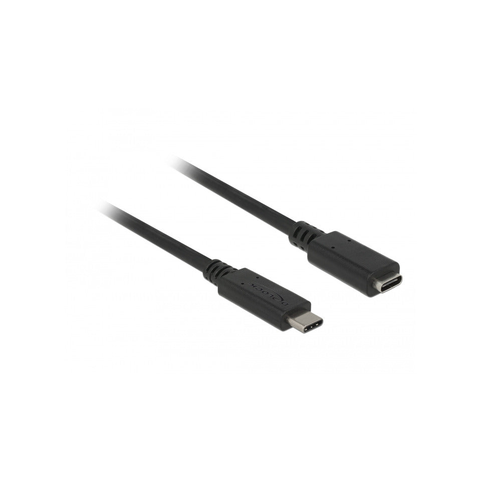 Verlängerungskabel SuperSpeed USB (USB 3.1 Gen 1) USB Type-C™ Stecker > Buchse 3 A 2,0 m schwarz DELOCK 268034