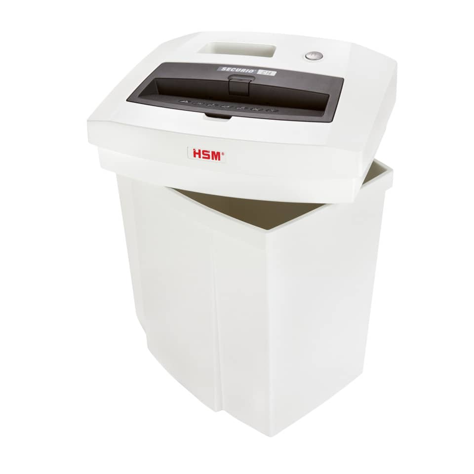 Aktenvernichter SECURIO C14, Streifenschnitt 3,9mm, P2, 12 Blatt, weiß HSM 2250111 HSM 2250111 3,9mm