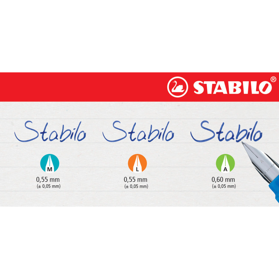 Füllfederhalter EASYbuddy® M, schwarz/limette STABILO 5031/1-41