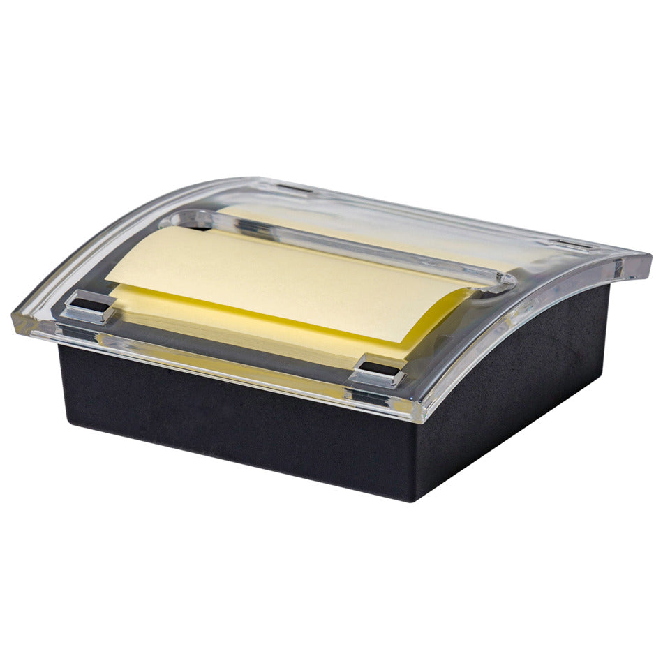 Haftnotiz Dispenser, Z-Notes 76x76mm, schwarz/transparent Q-CONNECT KF11398 Q-CONNECT KF11398 76x76mm