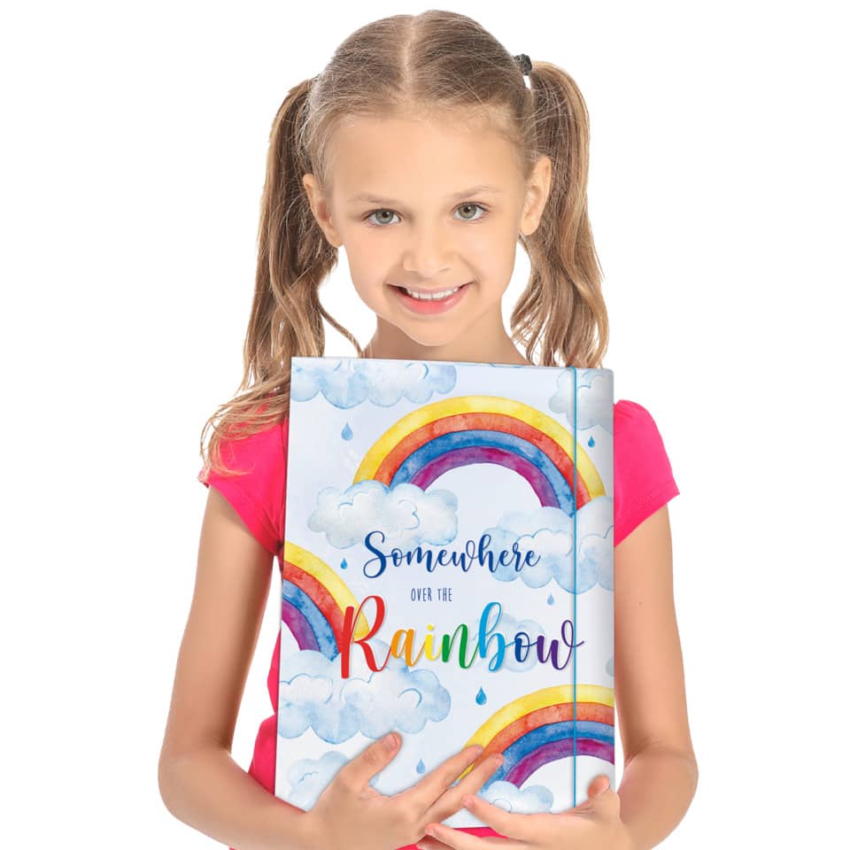 Sammelmappe Over the Rainbow DIN A4 Gummizug RNK 46331