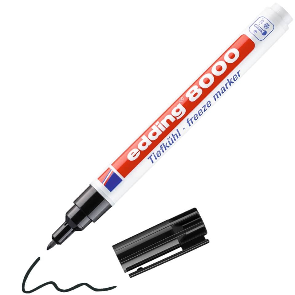 Tiefkühlmarker 8000, schwarz EDDING BLK8000-1-4001 EDDING 4-8000-1-4001 Blister