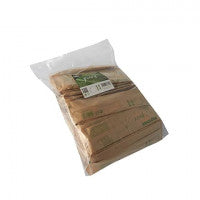 Besteckset Holz pure - 50 Sets, Messer, Gabel, Serviette in Papierbeutel