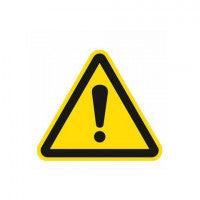 Allgemeines Warnzeichen ISO 7010, Folie selbstklebend, 10 cm Seitenlänge