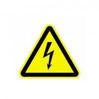 Warnung vor elektrischer Spannung ISO 7010, Folie selbstklebend, 10 cm Seiten...