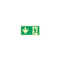 Hinweisschild "Rettungsweg abwärts gehen" ISO 7010 148 x 297 mm   Kunststoff MOEDEL 60861 MOEDEL 60861 nachl. 297x148mm