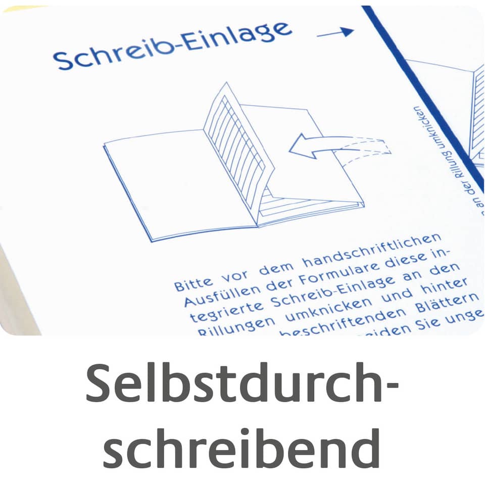 Kaufvertrag Kfz E-Euto, A4, selbstdurchschreibend, blau AVERY ZWECKFORM 2256