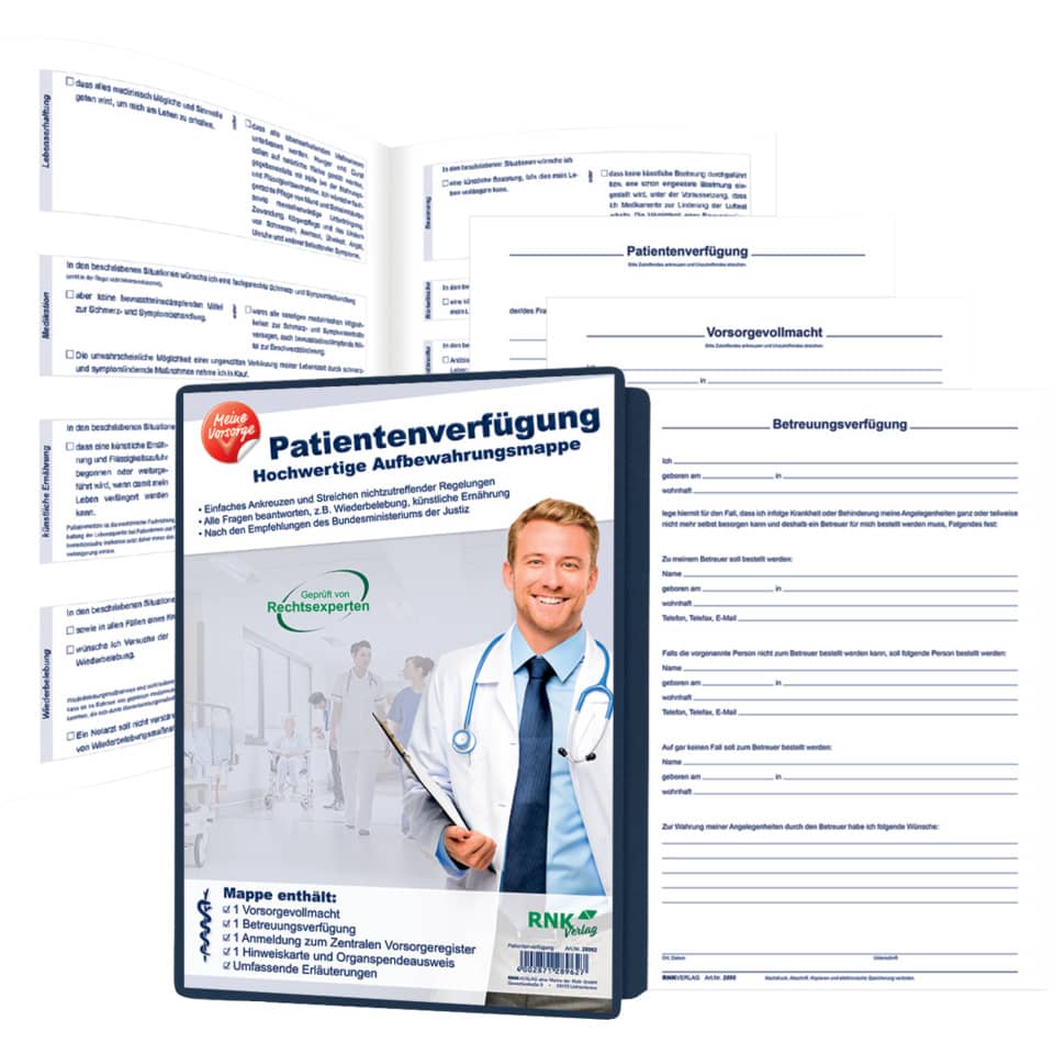 Mappe Meine Patientenverfügung, A4, dunkelblau RNK 28962 RNK 28962 225x310mm