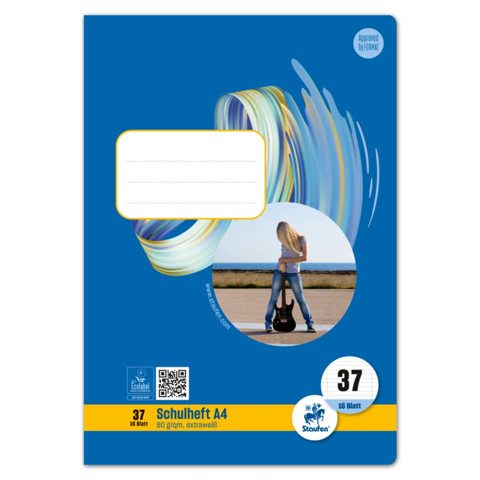 Heft, A4, 80g/m², 16 Blatt, Lin.37, liniert STAUFEN STYLE 040416037 STAUFEN STYLE 040416037 80g