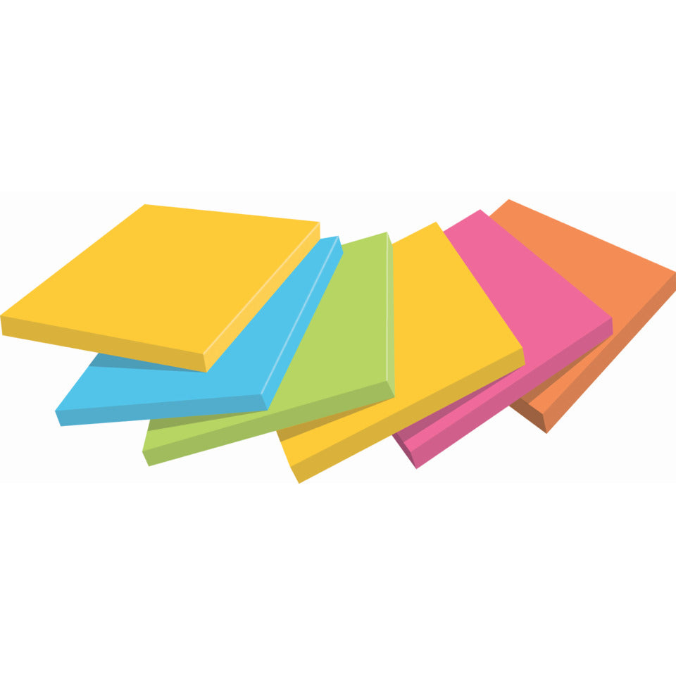 Haftnotizblock Super Sticky Notes Promotion Carnival Collection, 76x76mm, 12x90 Blatt, sortiert POST-IT 654-SSCARN-P8+4 POST-IT 654-SSCARN-P8+4 76x76mm