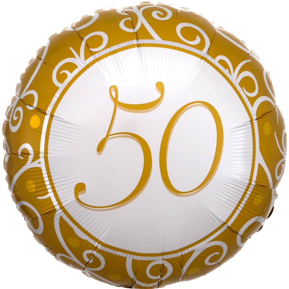 Folienballon Goldene Hochzeit 50 AMSCAN 1105875