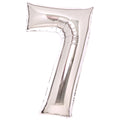 Folienballon Zahl 7, 61x85cm, silber AMSCAN 9913232 AMSCAN 9913232/1-10248 66cm