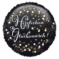 Folienballon Herzlichen Glückwunsch, Ø43cm, sparkling weiß AMSCAN 3771401 AMSCAN 3771401 Sparkling
