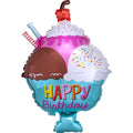 Folienballon Happy Birthday Eisbecher AMSCAN 3561701