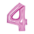 Folienballon Zahl 4, 74x51cm, pink AMSCAN 9914044 AMSCAN 9914044/1-10265 74x51cm