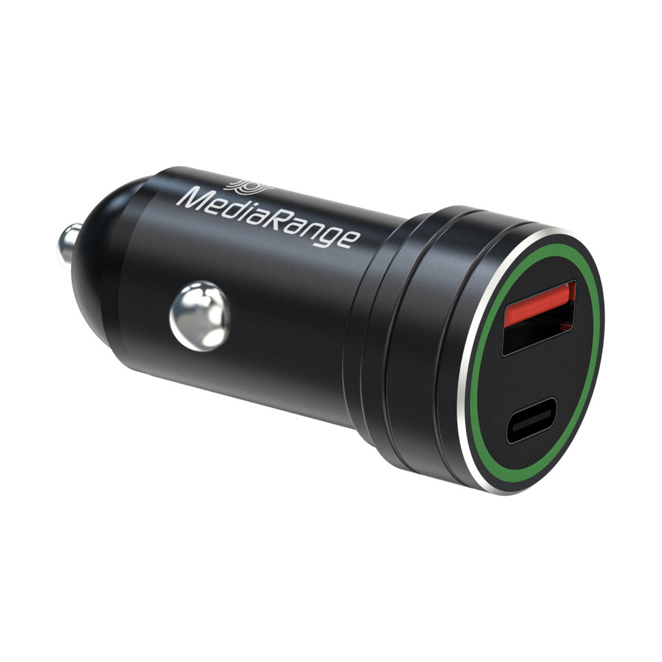 Ladegerät KFZ, USB-A/USB-C, schwarz MEDIARANGE MRMA120