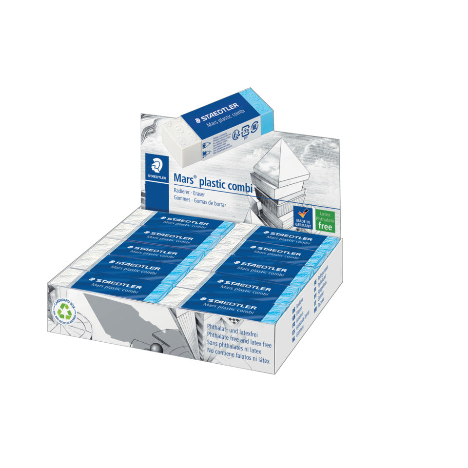 Radierer Mars® plastic combi, weiß/blau STAEDTLER 526 508 STAEDTLER  526508