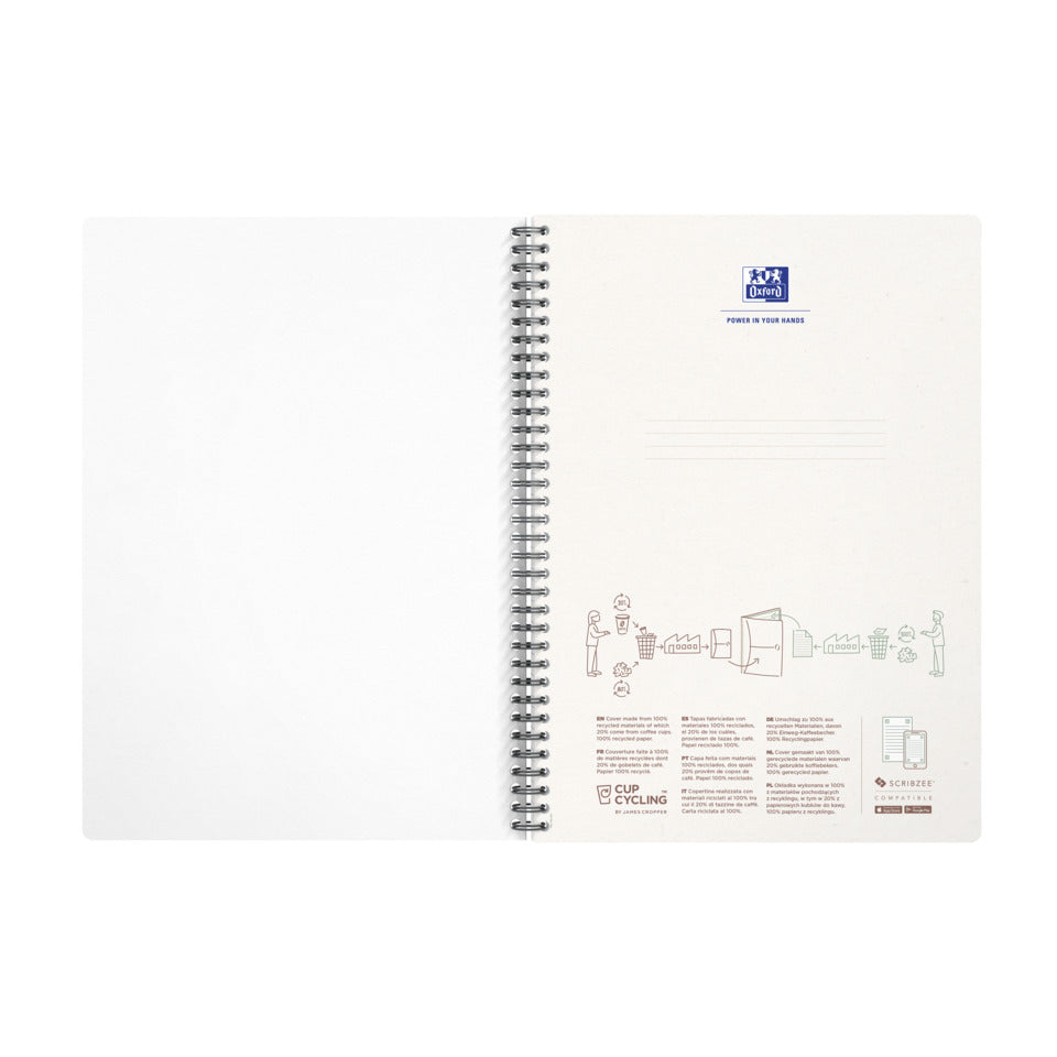 Spiralblock My Rec'Up, A4, 90 Blatt, liniert, rosa OXFORD 400166097 OXFORD 400166097 My Rec'Up