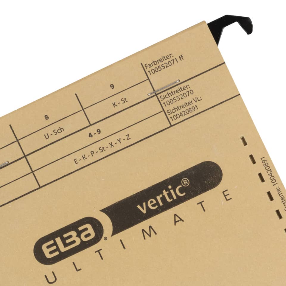 Hängehefter vertic Ultimate, A4, 240g/m², kaufmännische Heftung, braun ELBA 100082310 ELBA 100082310 85448 Personal-/Kredithef