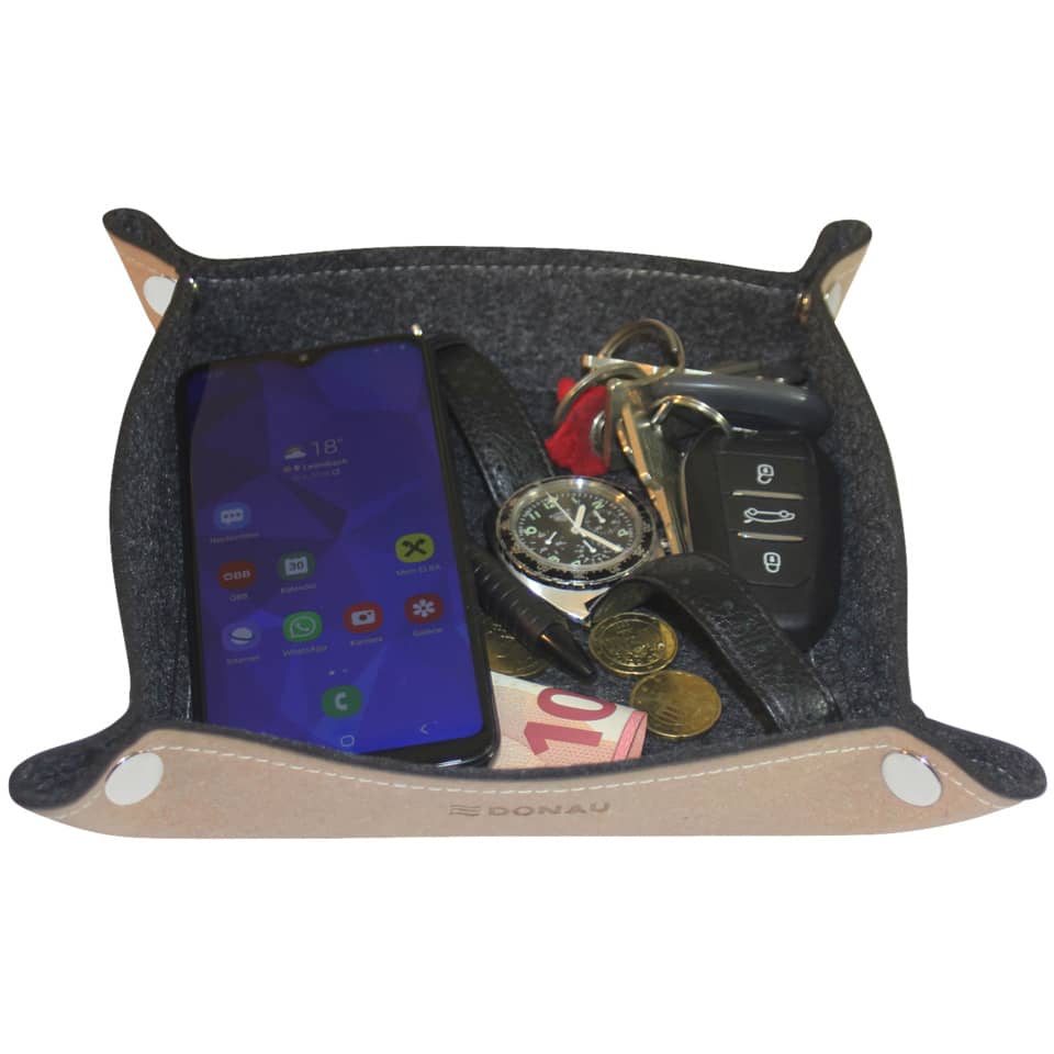Ablageschale Taschenleerer braun DONAU 2100006-02