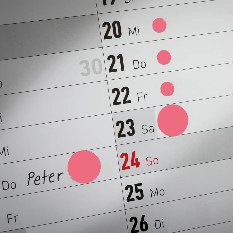 Markierungspunkte, Ø8mm, 416 Stück, leuchtrot AVERY ZWECKFORM 3177 ZWECKFORM 3177 permanent haftend