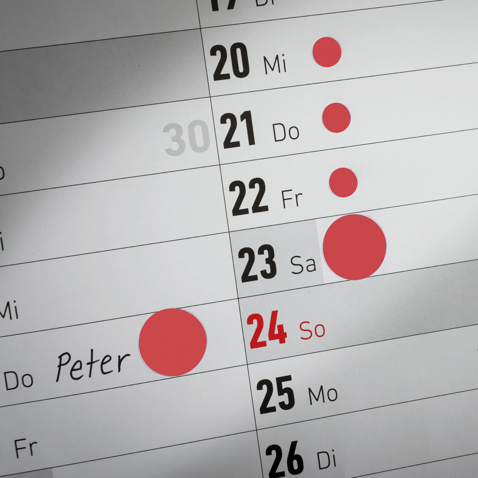 Markierungspunkte, Ø8mm, 416 Stück, rot AVERY ZWECKFORM 3010 ZWECKFORM 3010 permanent haftend