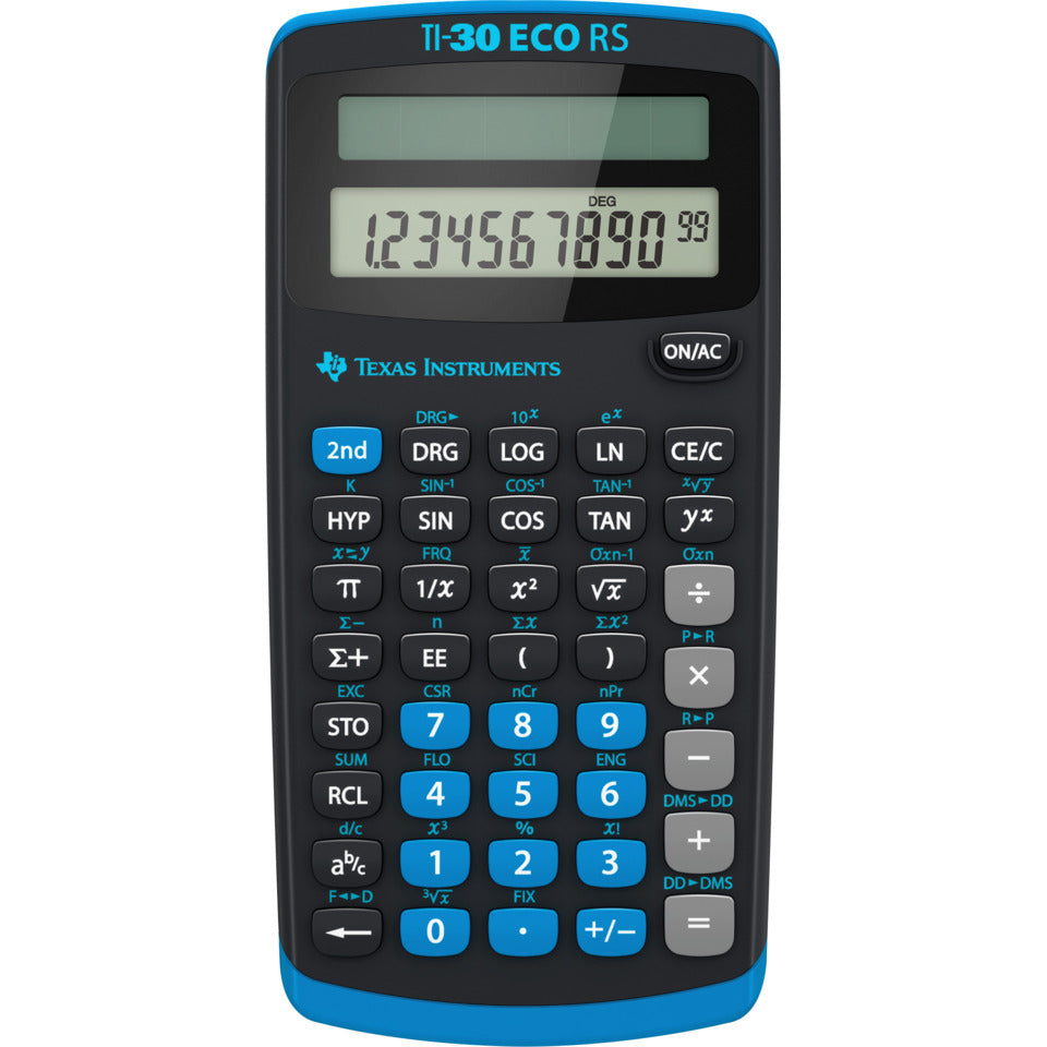 Schulrechner TI-30 ECO RS, 79x153x18mm TEXAS INSTRUMENTS TI-30ECO RS TEXAS 754727 79x153x18mm