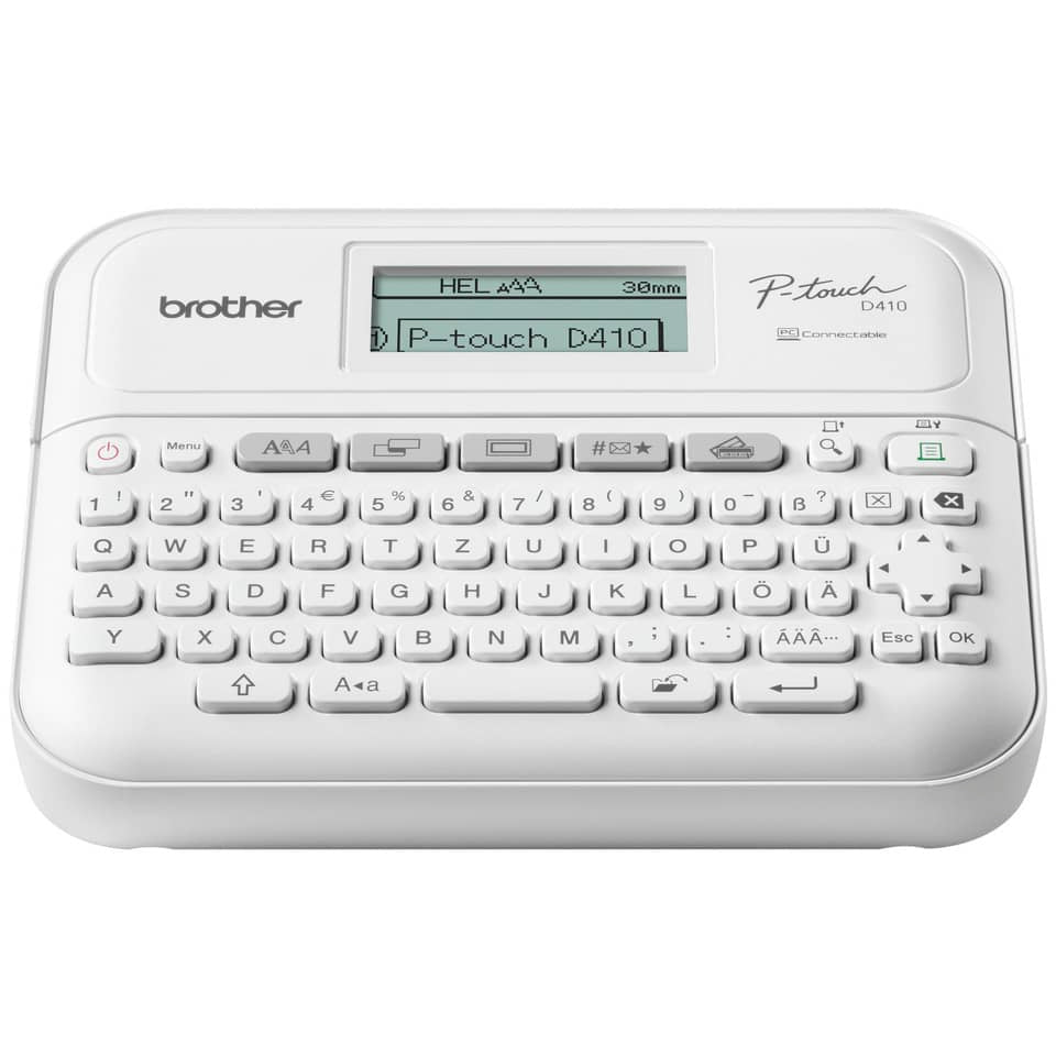 Beschriftungsgerät P-touch D410VP QWERTZ, weiß BROTHER PTD410VPRG1