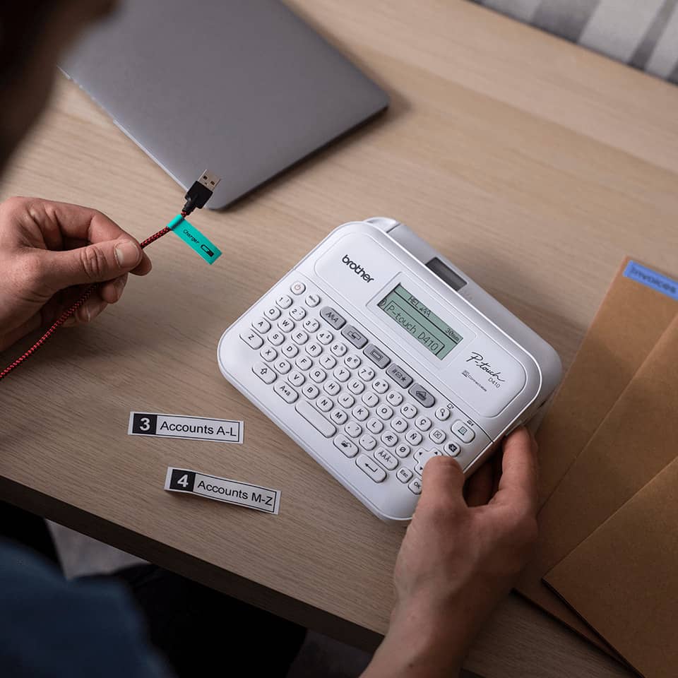 Beschriftungsgerät P-touch D410VP QWERTZ, weiß BROTHER PTD410VPRG1