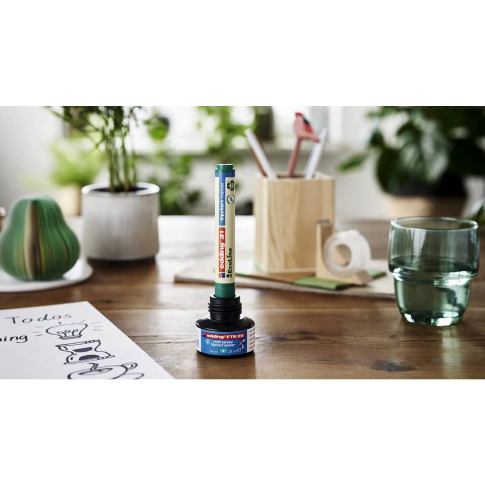 Nachfülltinte FTK 25, Flipchartmarker, 25ml, schwarz EDDING 4-FTK25001