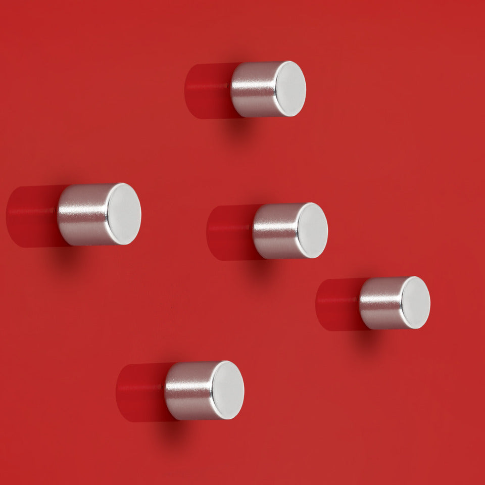 Magnet Neodym Zylinder C5, Ø10x10mm, 5 Stück, silber SIGEL BA700 SIGEL BA700 SuperDym C5 Ø10 mm