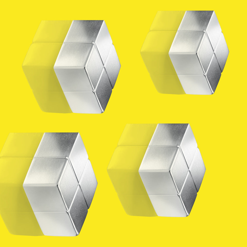 Magnet Neodym Cube C10, 20x10mm, 4 Stück, silber SIGEL BA705 SIGEL BA705 SuperDym C10 20x10mm