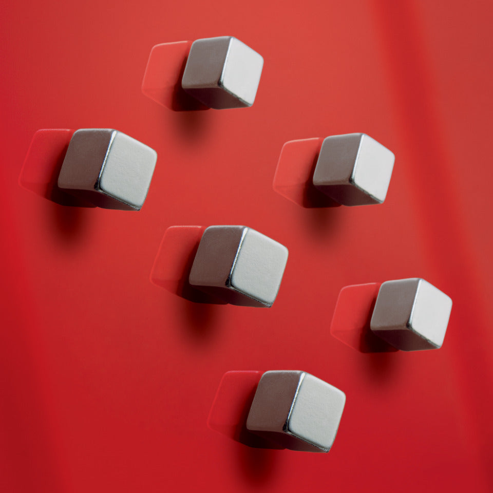 Magnet Neodym Cube C5, 10x10mm, 6 Stück, silber SIGEL BA192 SIGEL BA192 Super Dym C5 10x10mm
