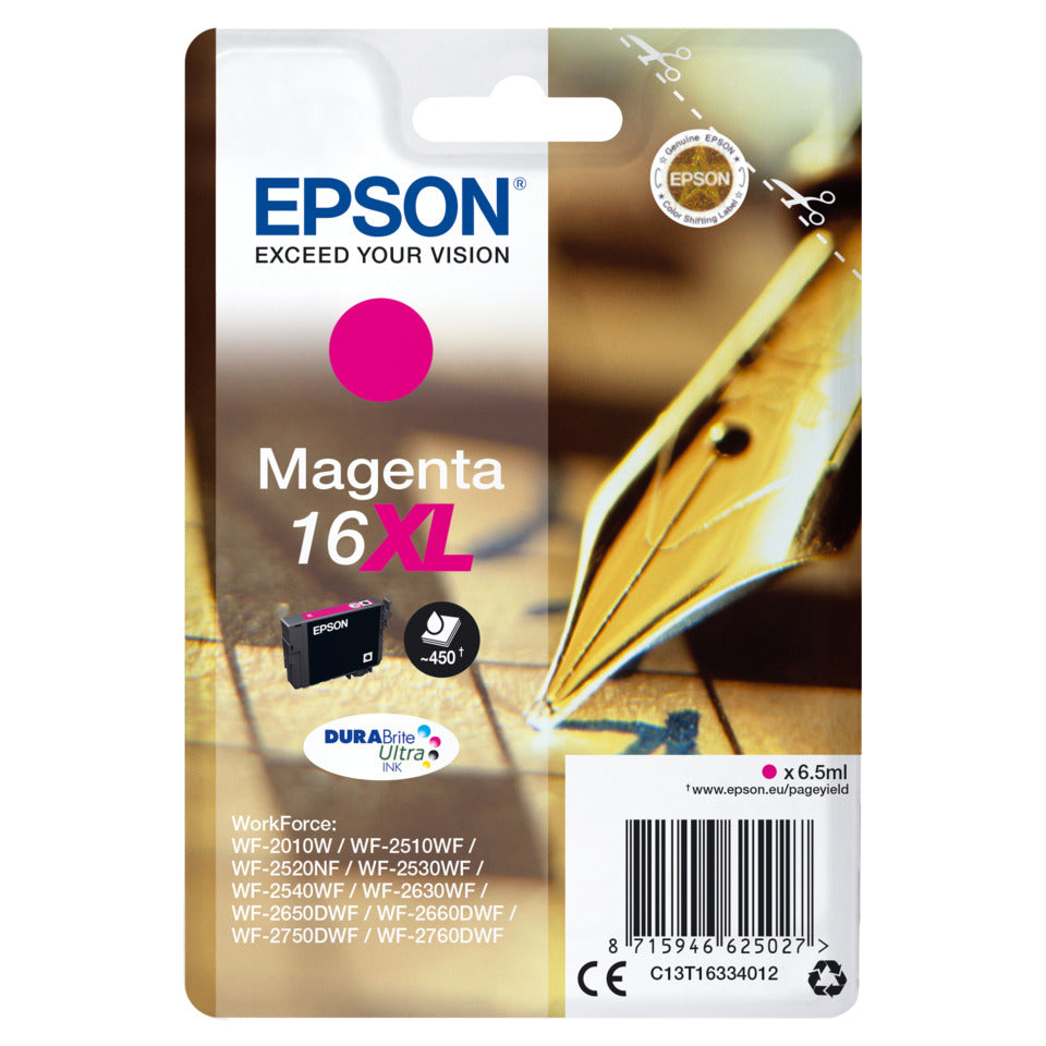 Inkjetpatrone Nr. 16XL magenta   6.5ml EPSON C13T16334012 EPSON C13T16334012 6.5ml