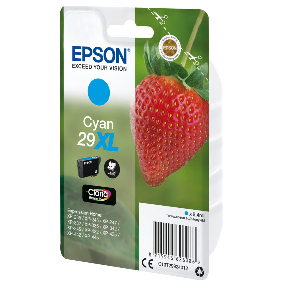 Inkjetpatrone Nr. 29XL cyan EPSON C13T29924012