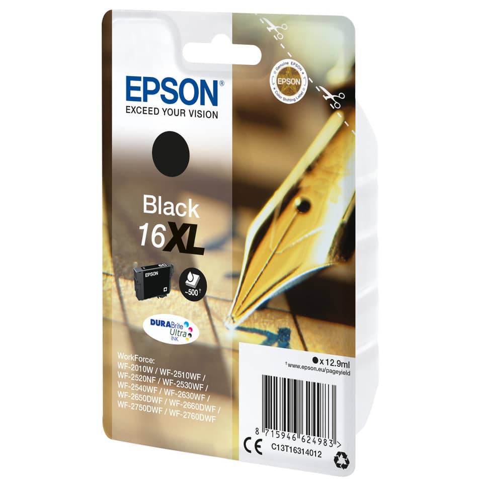 Inkjetpatrone Nr. 16XL schwarz   12,9ml EPSON C13T16314012 EPSON C13T16314012 12,9ml