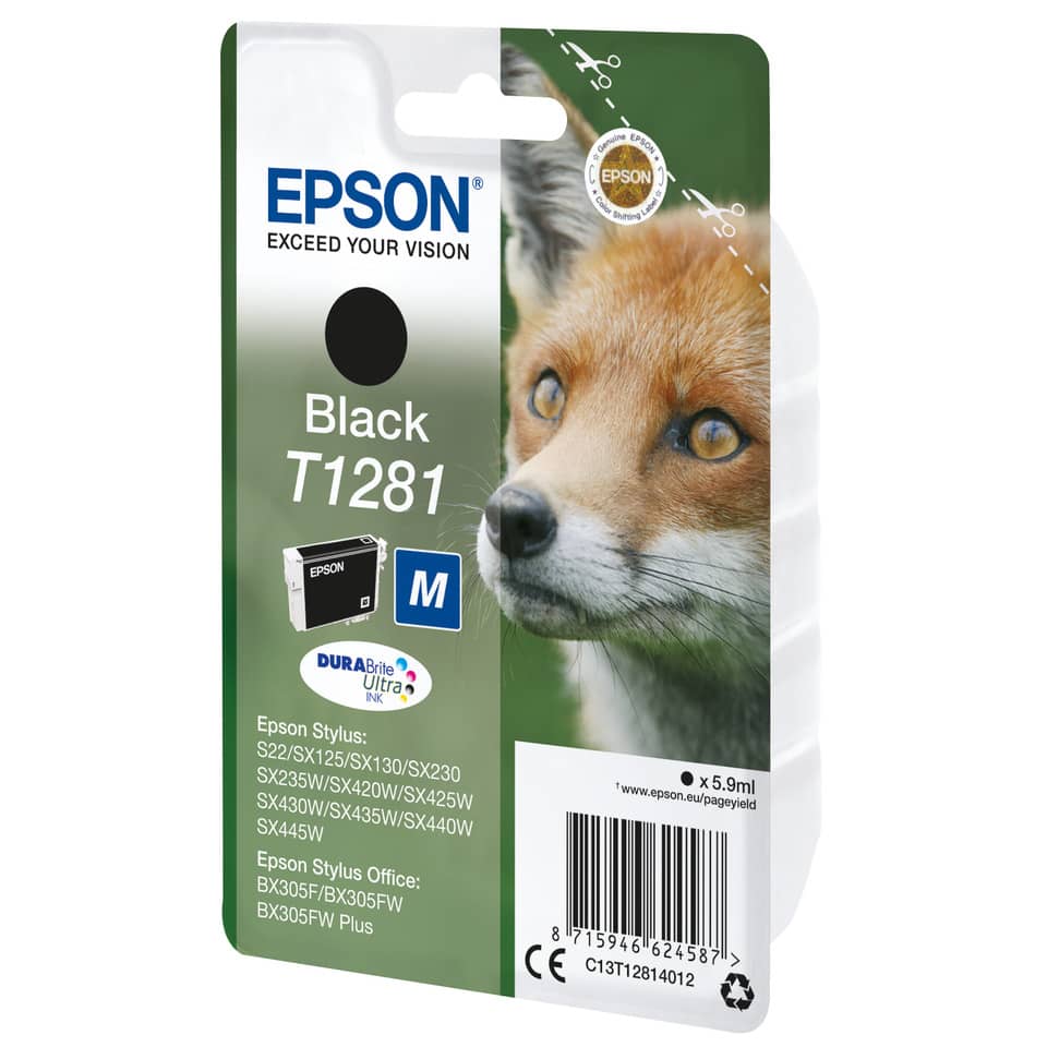 Inkjetpatrone T1281 schwarz   5,9ml EPSON C13T12814012 EPSON C13T12814012 5,9ml