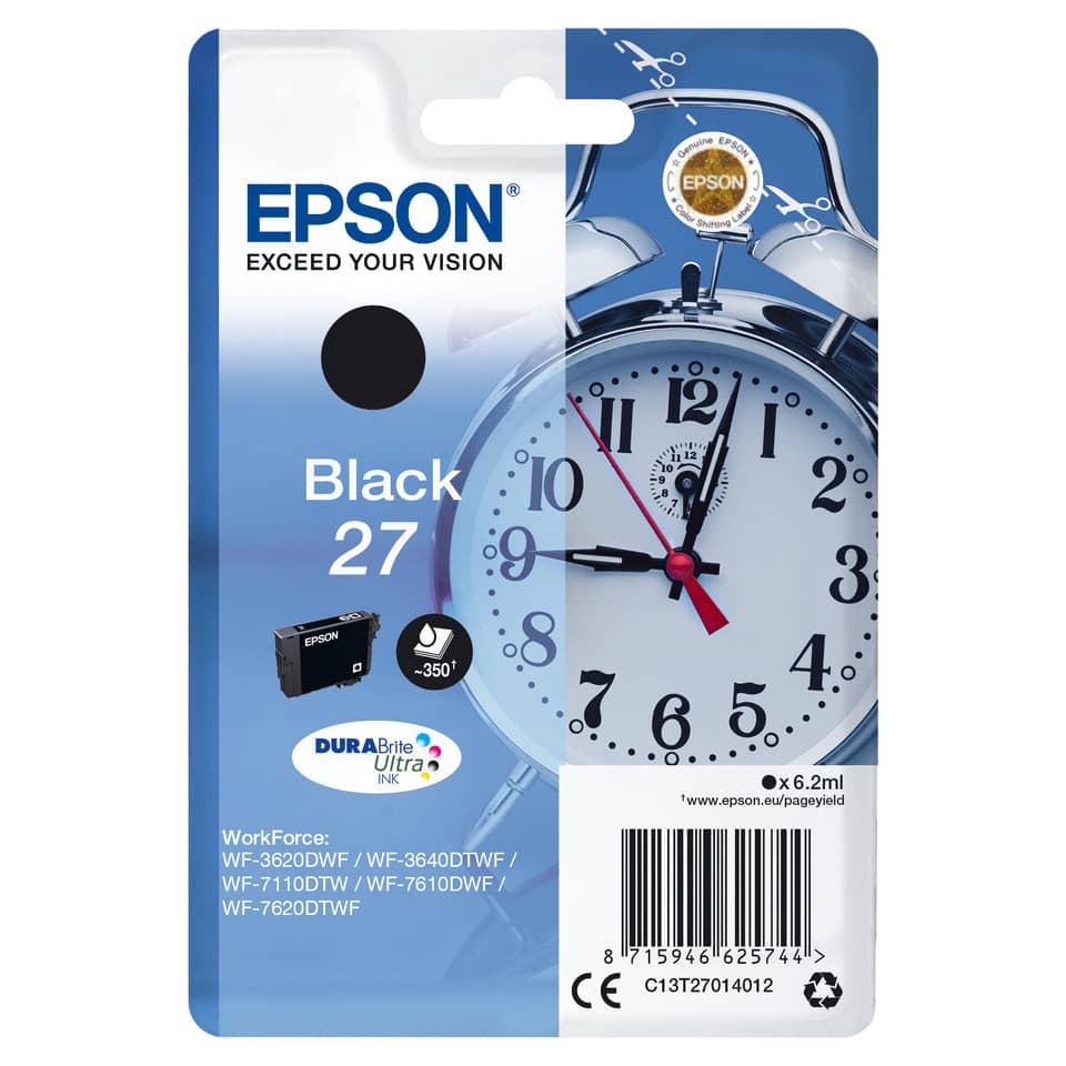 Inkjetpatrone Nr. 27 schwarz EPSON C13T27014012