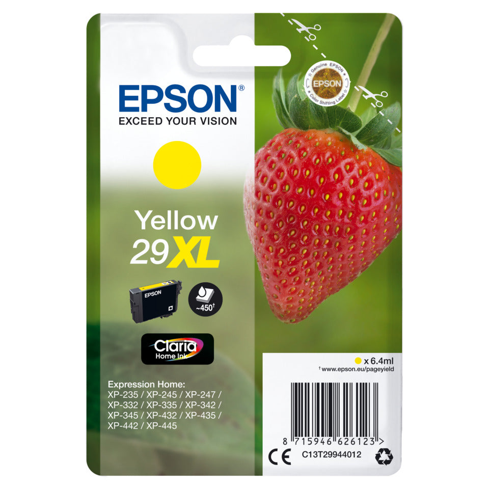 Inkjetpatrone Nr. 29XL yellow EPSON C13T29944012