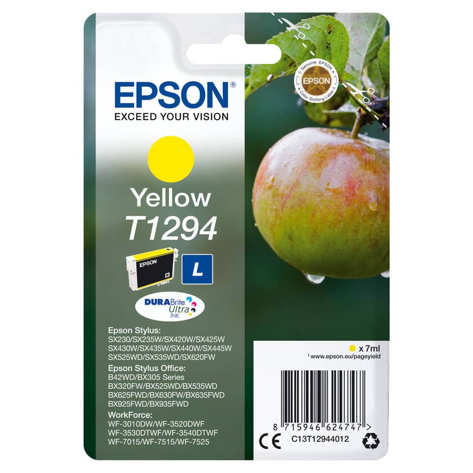 Inkjetpatrone T1294 yellow   11,2ml EPSON C13T12944012 EPSON C13T12944012 11,2ml