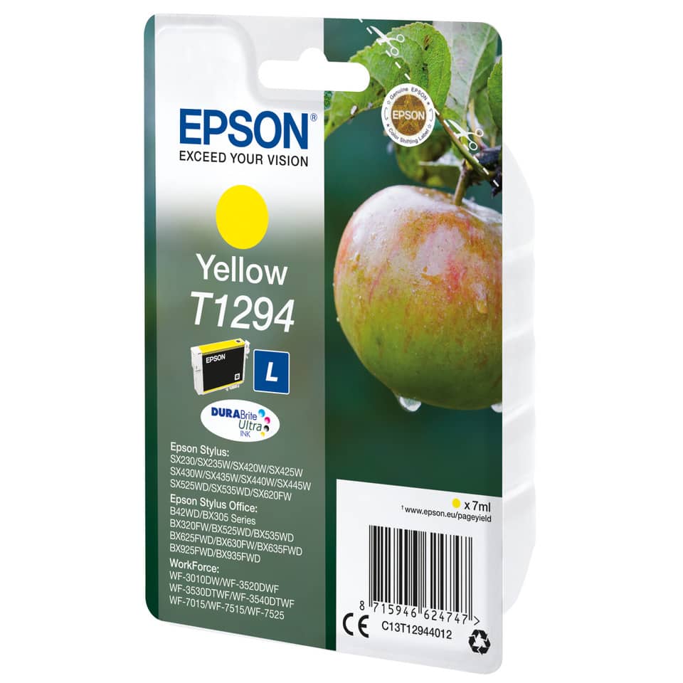 Inkjetpatrone T1294 yellow   11,2ml EPSON C13T12944012 EPSON C13T12944012 11,2ml